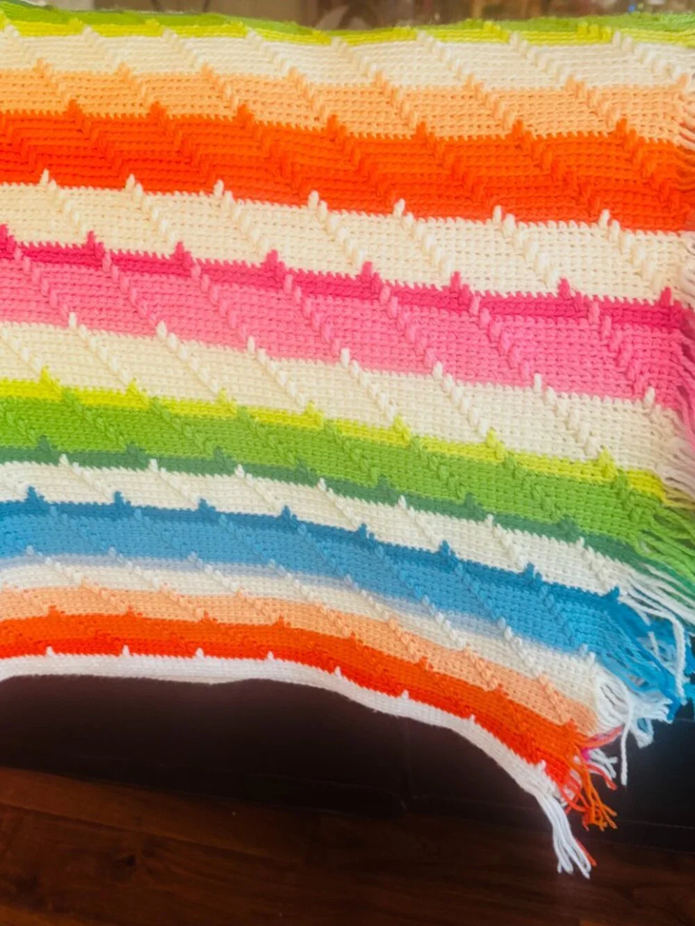 Handmade Crochet Afghan Blanket 45x60
